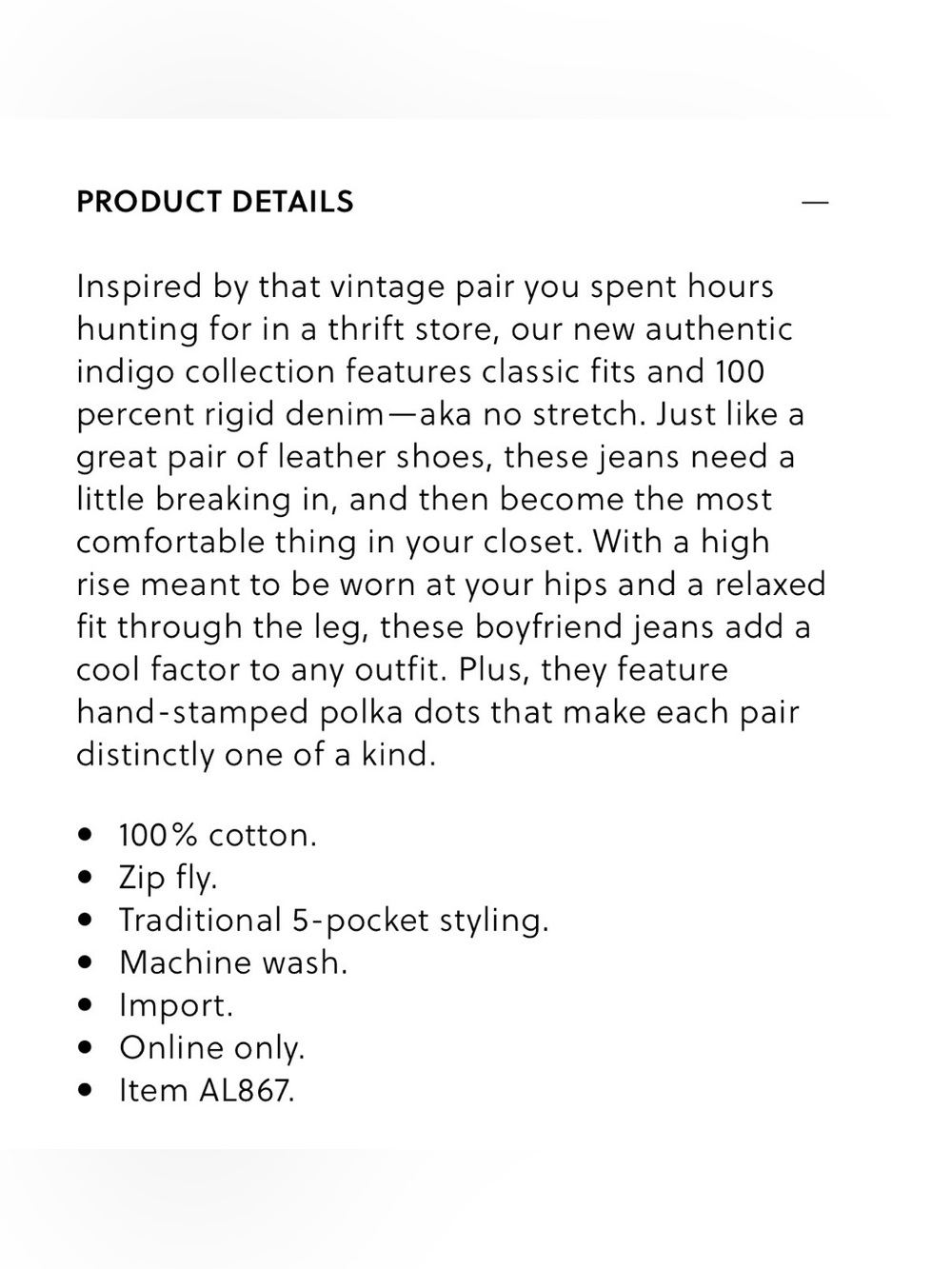 Point Sur for J. Crew Blue Denim Relaxed Leg Jeans with White Polka Dots size 27 - Picture 5 of 11